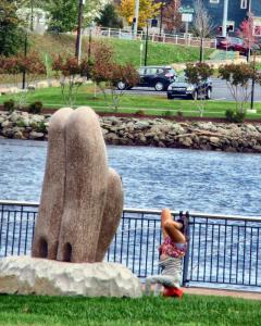 Headstand in Bangor park